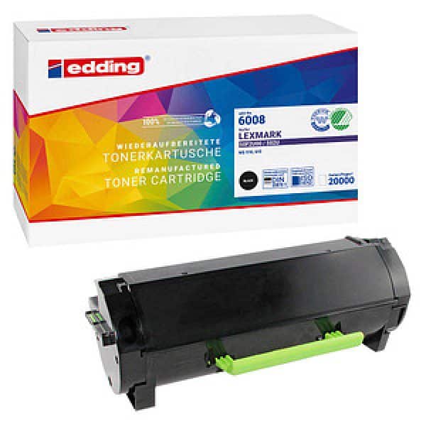 edding EDD-6008  schwarz Toner kompatibel zu LEXMARK 50F2U00