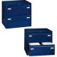 BISLEY LIGHT Hängeregistraturschrank oxfordblau 2 Schubladen 80,0 x 62,2 x 71,1 cm