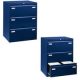 BISLEY LIGHT Hängeregistraturschrank oxfordblau 3 Schubladen 80,0 x 62,2 x 101,6 cm