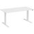 fm Easy Go elektrisch höhenverstellbarer Schreibtisch weiß, verkehrsweiß rechteckig, T-Fuß-Gestell weiß 80,0 cm
