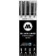 MOLOTOW BLACKLINER SET 3 Fineliner-Set schwarz, 4 St.
