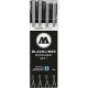 MOLOTOW BLACKLINER SET 1 Fineliner-Set schwarz 4 St.