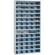 Gürkan Stahlschrank 109484 lichtgrau, blau 100,0 x 30,0 x 198,0 cm, aufgebaut