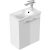 POSSEIK Waschbecken mit Unterschrank PIENI weiß glanz 40,0 x 22,0 x 49,3 cm