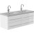 POSSEIK Waschbecken mit Unterschrank TYGATA XL weiß glanz 144,0 x 50,0 x 50,3 cm