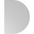 HAMMERBACHER Anbautisch höhenverstellbar Popular grau, silber halbrund 60,0 x 80,0 x 65,5 – 82,5 cm