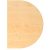 HAMMERBACHER Anbautisch höhenverstellbar Prokura ahorn, silber halbrund 60,0 x 80,0 x 65,5 – 82,5 cm