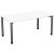 geramöbel Flex höhenverstellbarer Schreibtisch weiß, anthrazit rechteckig, 4-Fuß-Gestell grau 160,0 x 80,0 cm