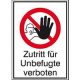 SafetyMarking® Verbotsschild „Zutritt für Unbefugte verboten“ rechteckig 26,2 x 37,1 cm
