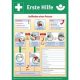 SafetyMarking® Rettungszeichen „Anleitung zur Ersten Hilfe“ rechteckig 40,0 x 56,0 cm