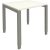 fm Sidney höhenverstellbarer Schreibtisch weiß rechteckig, 4-Fuß-Gestell Quadratrohr silber 80,0 x 80,0 cm