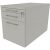 fm Oldenburg Rollcontainer weiß 3 Auszüge 43,4 x 80,0 x 54,0 cm