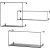 3 HAKU Möbel Wandregale-Set schwarz 40,0/50,0/55,0 x 18,0/16,0/20,0 x 40,0/15,0/25,0 cm